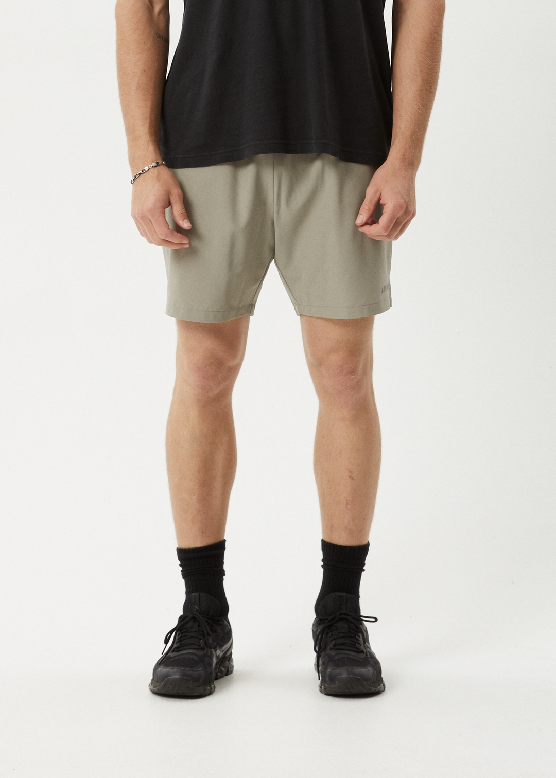 AFENDS Mens Kettle-Ish - Performance Shorts 18 Inch - Olive 