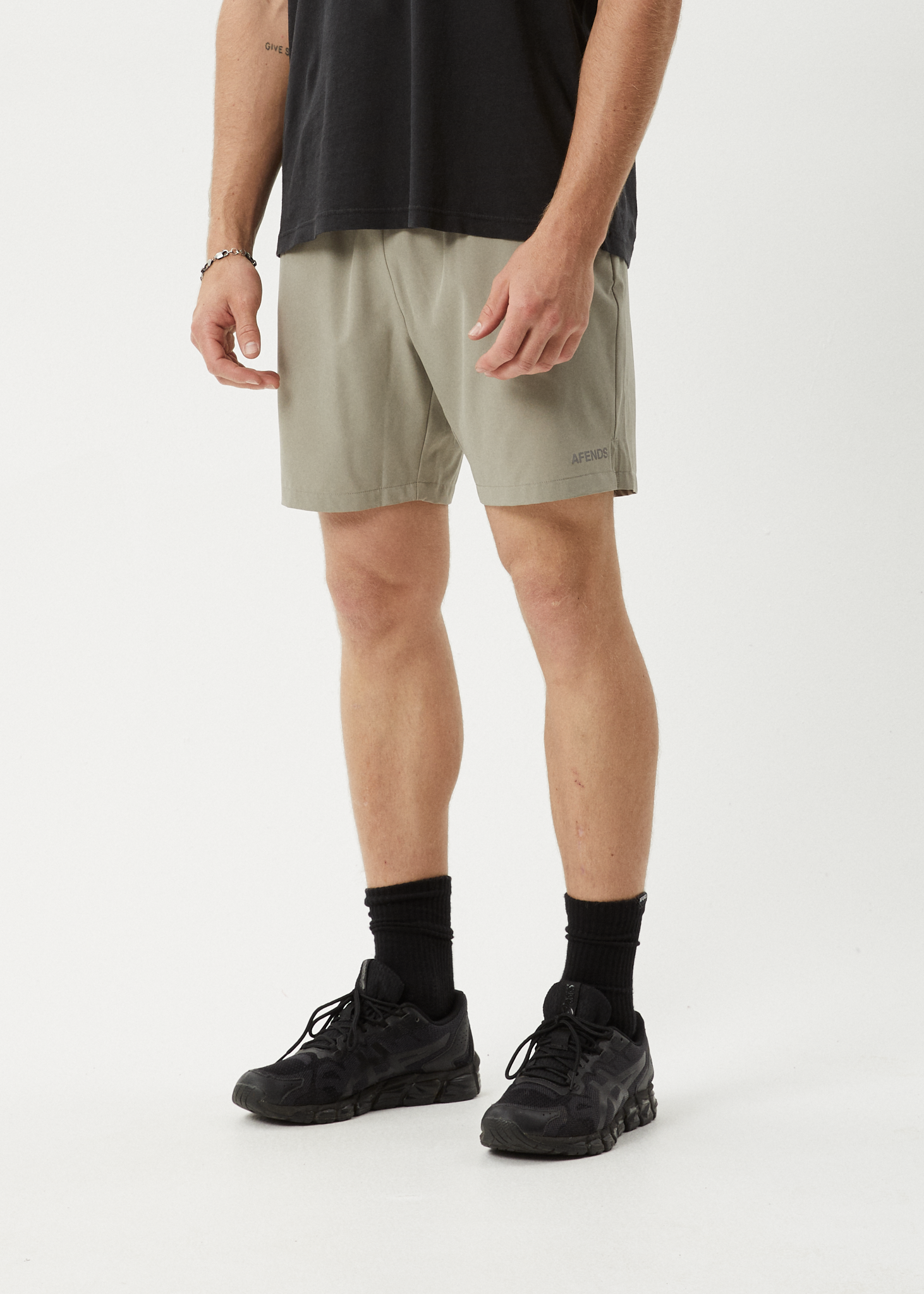AFENDS Mens Kettle-Ish - Performance Short 18" - Olive