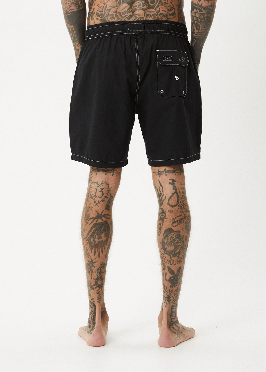 AFENDS Mens The Dopamine - Swim Short 18 Inch - Black 