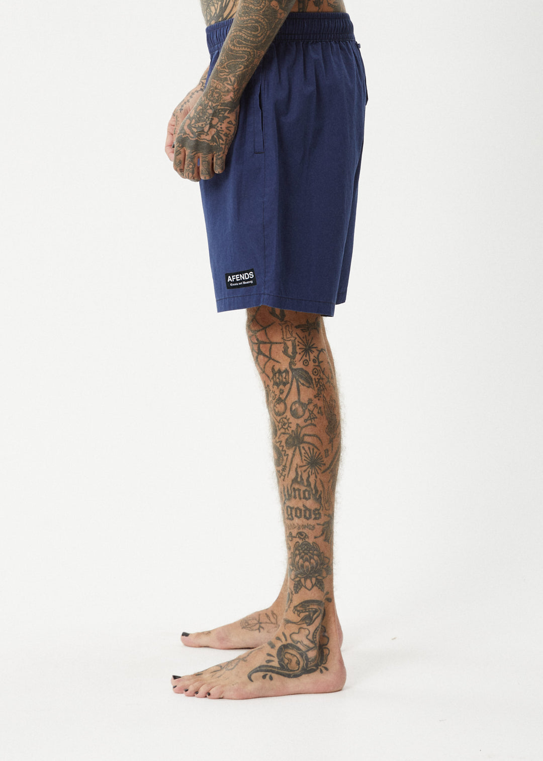 AFENDS Mens The Dopamine - Swim Short 18" - Navy 