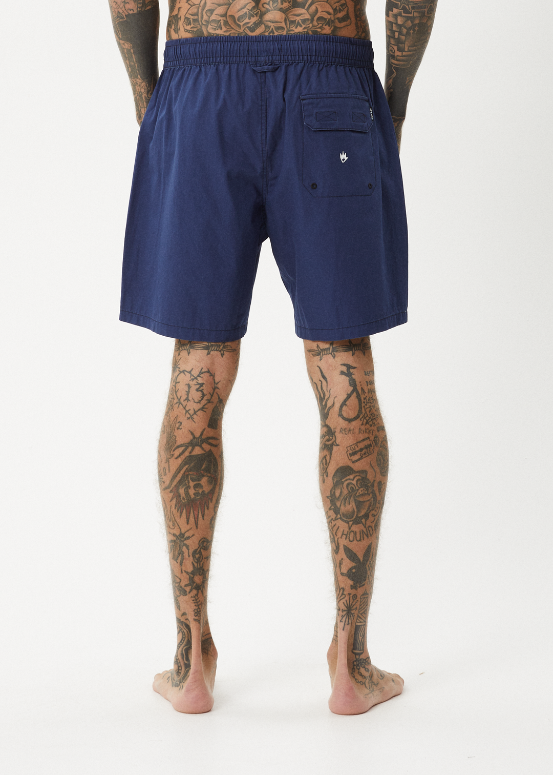 AFENDS Mens The Dopamine - Swim Short 18 Inch - Navy 