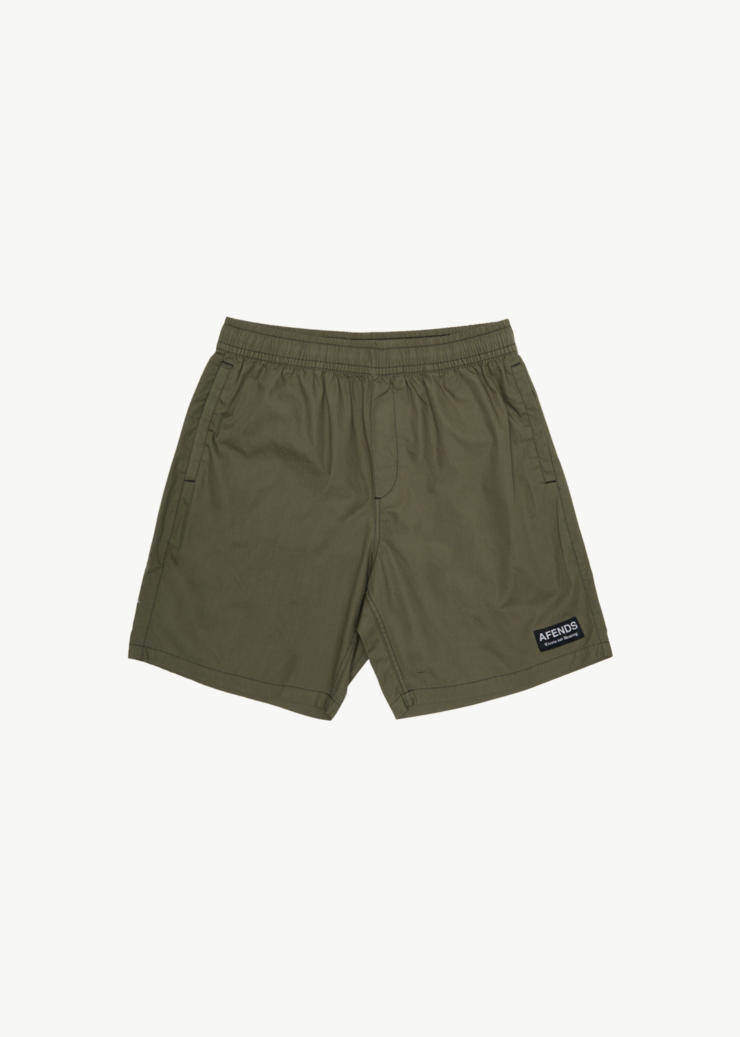 AFENDS Mens The Dopamine - Swim Short 18 Inch - Olive 