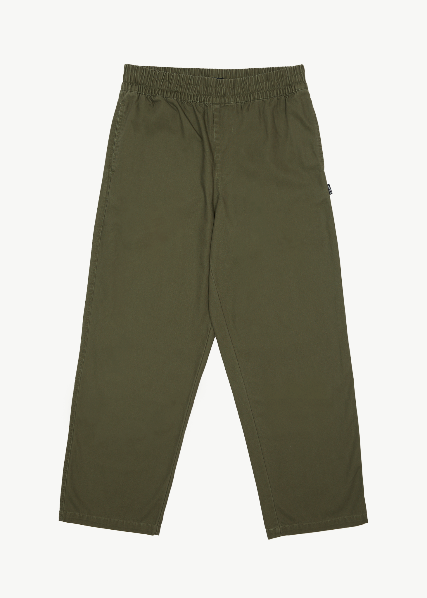 AFENDS Mens Ninety Eights - Elastic Waist Pant - Military