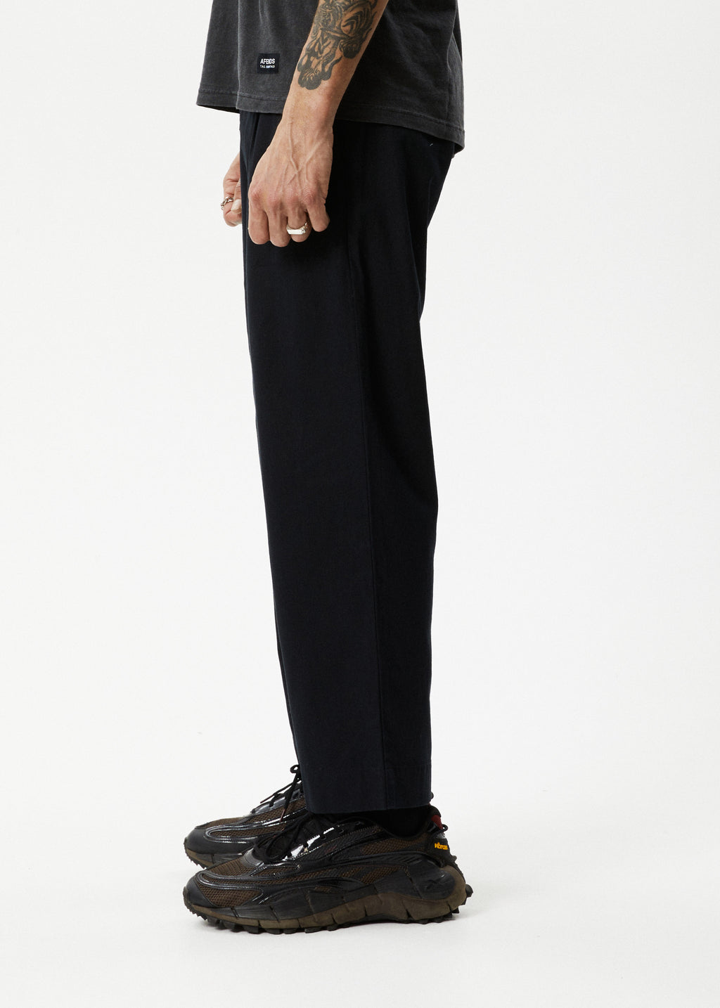 AFENDS Mens Mixed Business - Suit Pant - Black