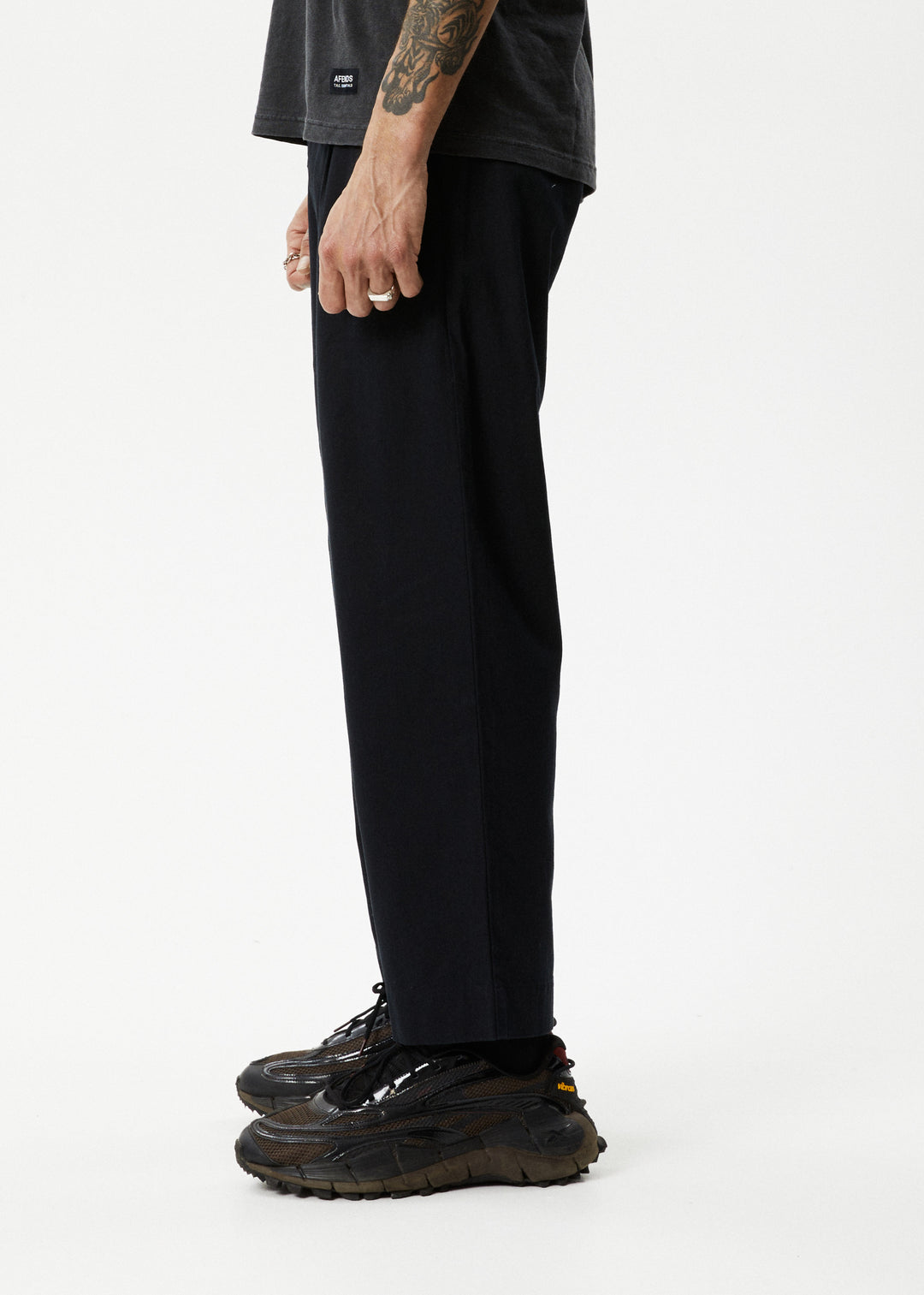 AFENDS Mens Mixed Business - Suit Pants - Black 