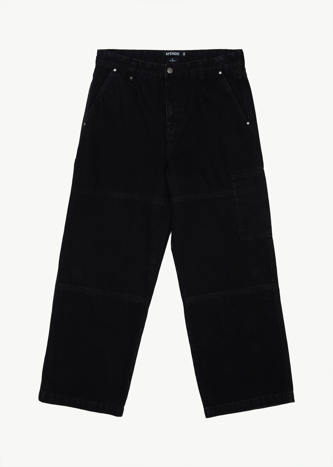 AFENDS Mens Richmond - Carpenter Pants - Black 