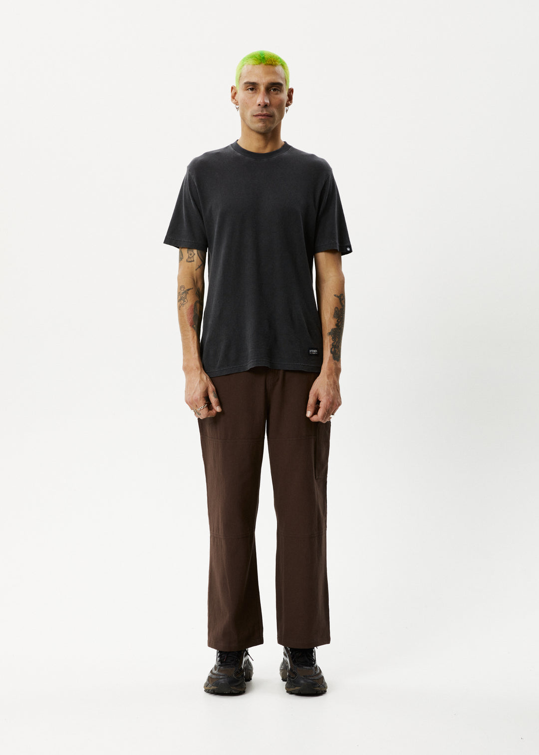 AFENDS Mens Richmond - Carpenter Pants - Coffee 