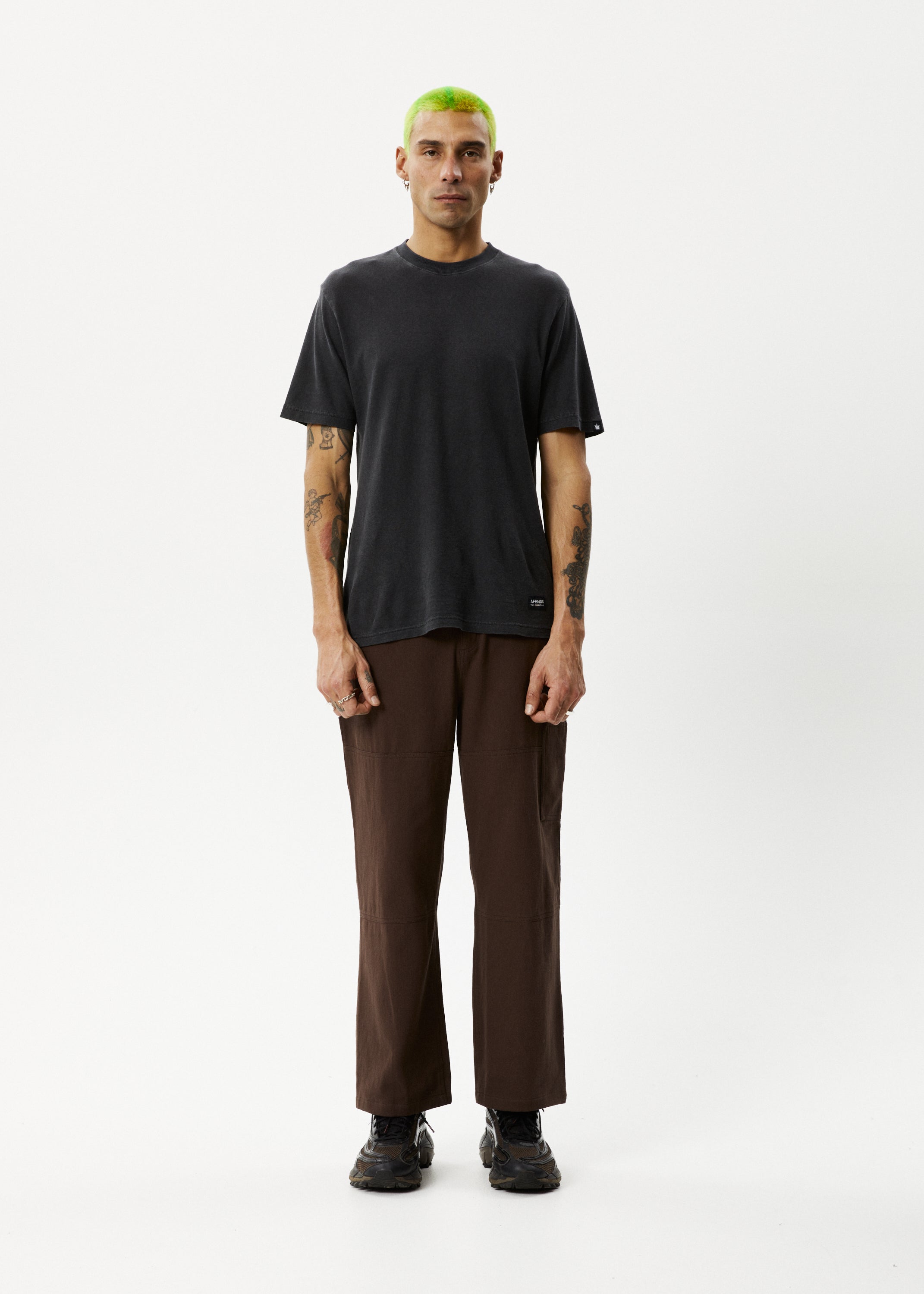 AFENDS Mens Richmond - Workwear Pant - Coffee
