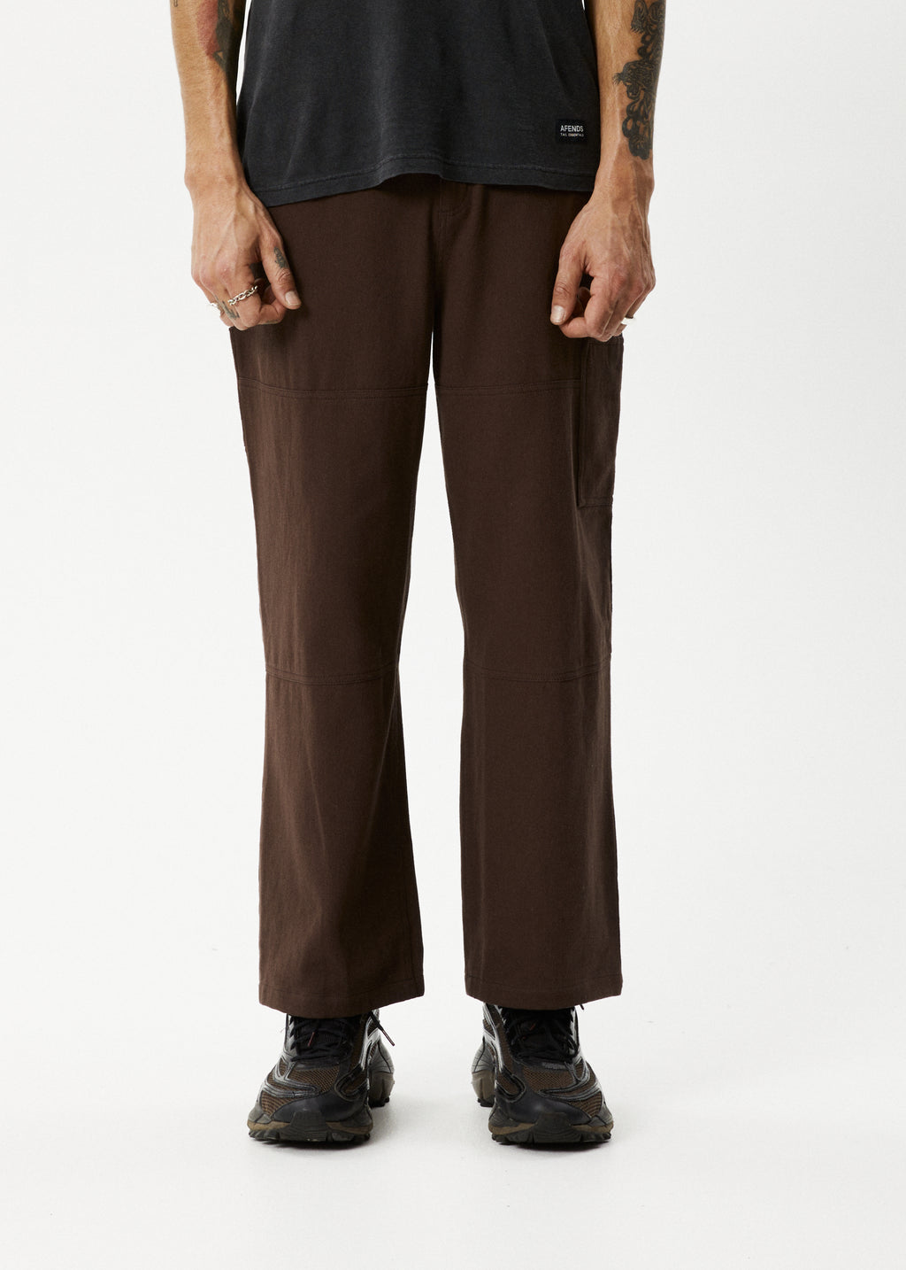AFENDS Mens Richmond - Workwear Pant - Coffee