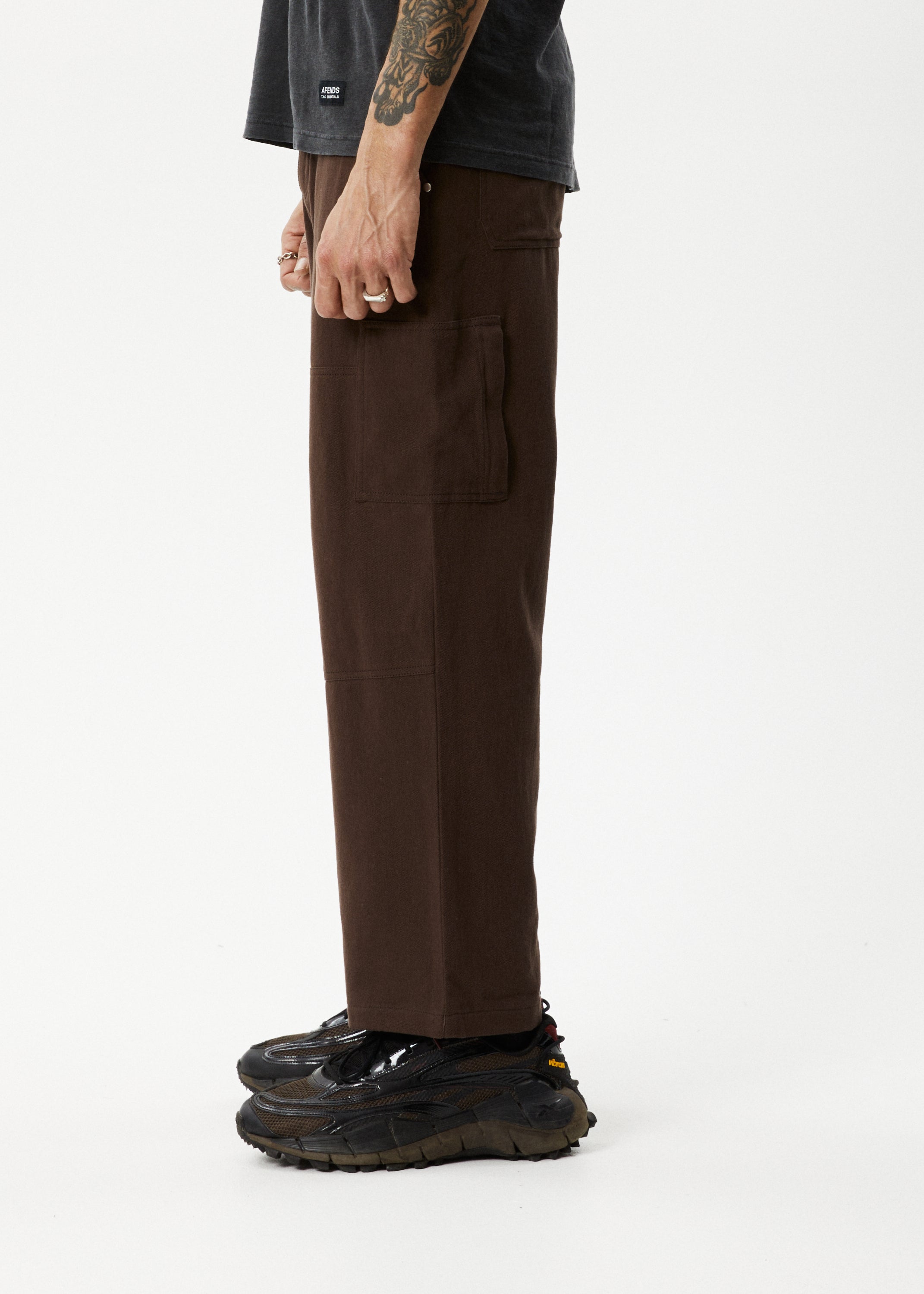 AFENDS Mens Richmond - Workwear Pant - Coffee