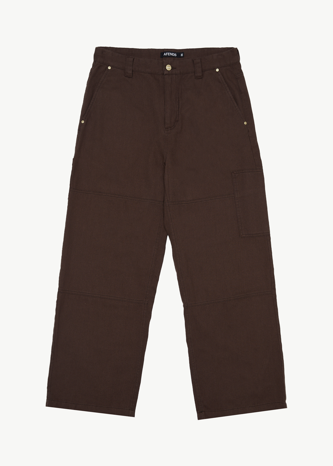 AFENDS Mens Richmond - Carpenter Pants - Coffee 