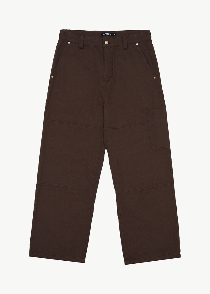 Afends Mens Richmond - Recycled Carpenter Pant - Coffee 