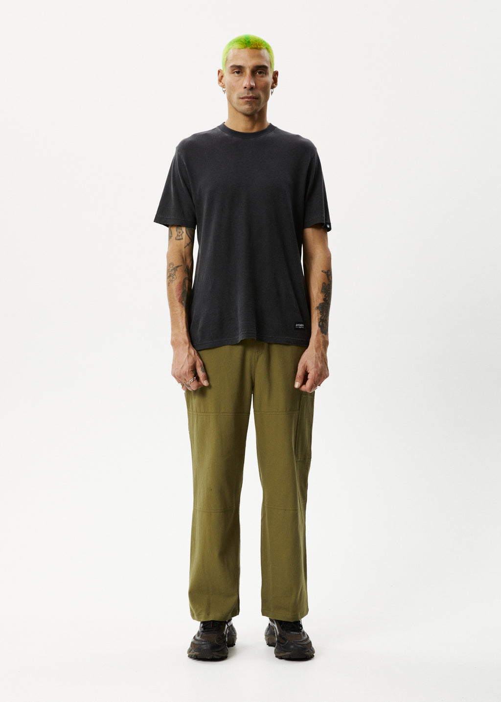 AFENDS Mens Richmond - Workwear Pant - Military