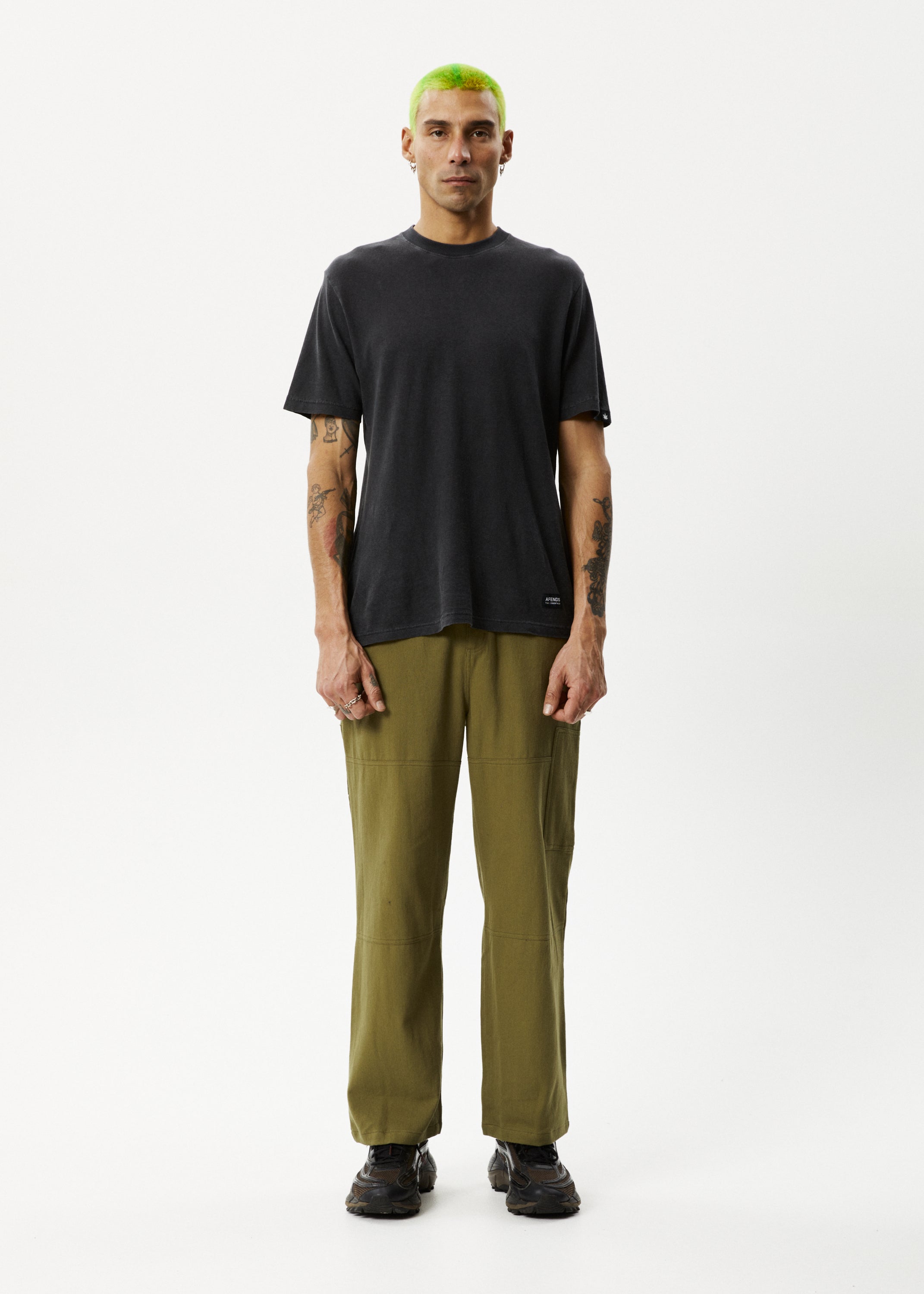 AFENDS Mens Richmond - Workwear Pant - Military