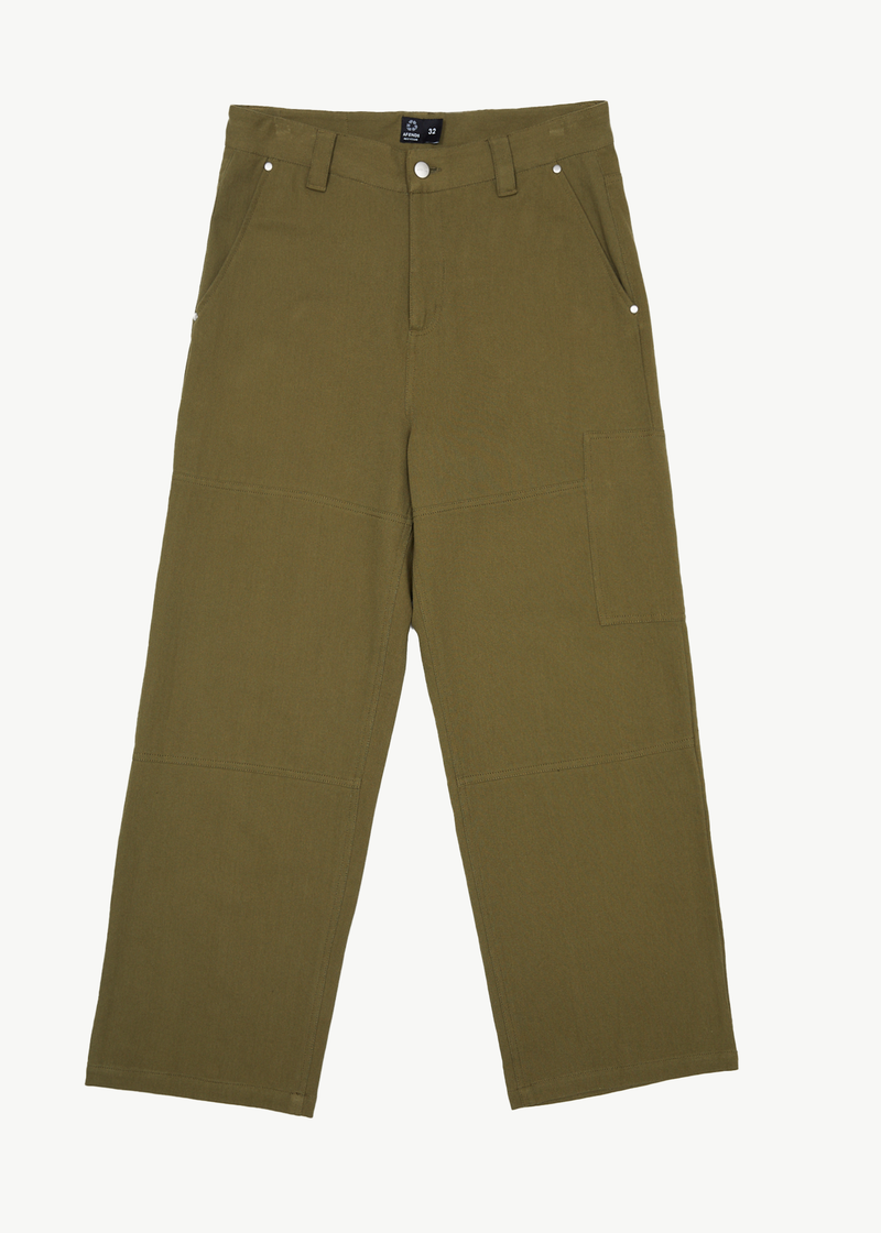 Afends Mens Richmond - Recycled Carpenter Pant - Military