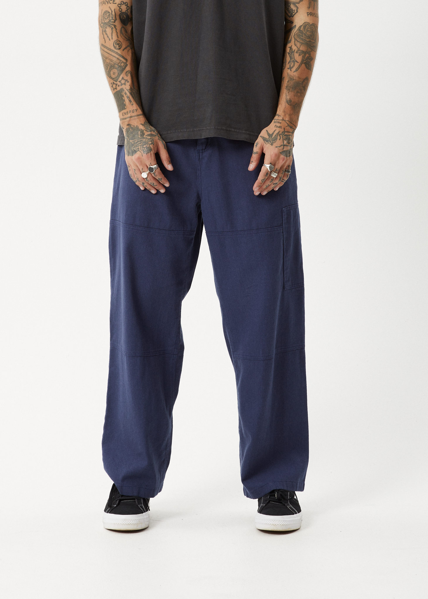AFENDS Mens Richmond - Workwear Pant - Navy
