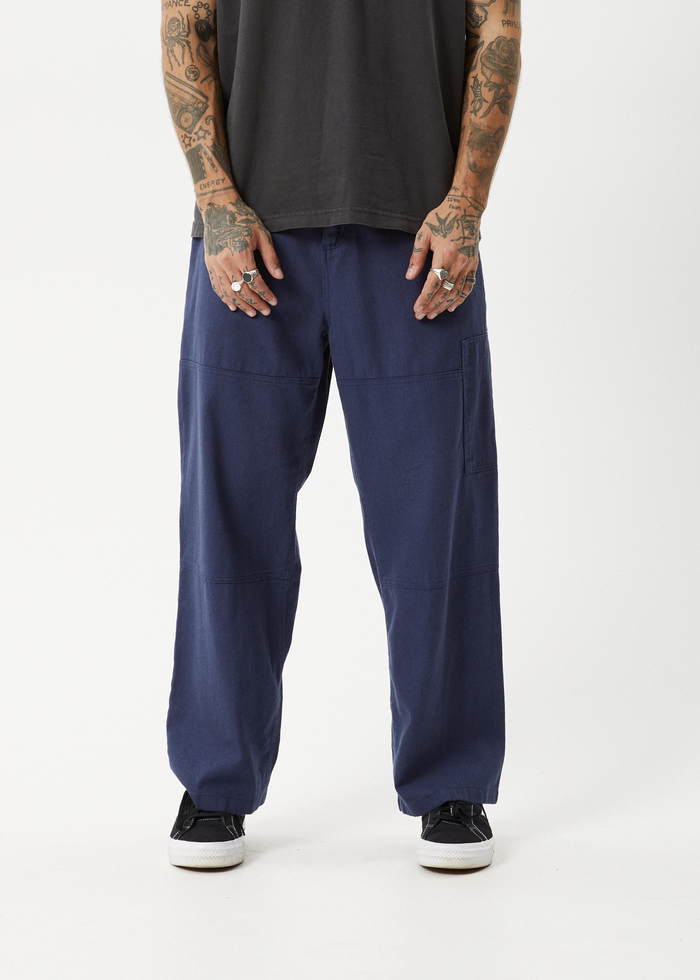Afends Mens Richmond - Recycled Carpenter Pant - Navy 