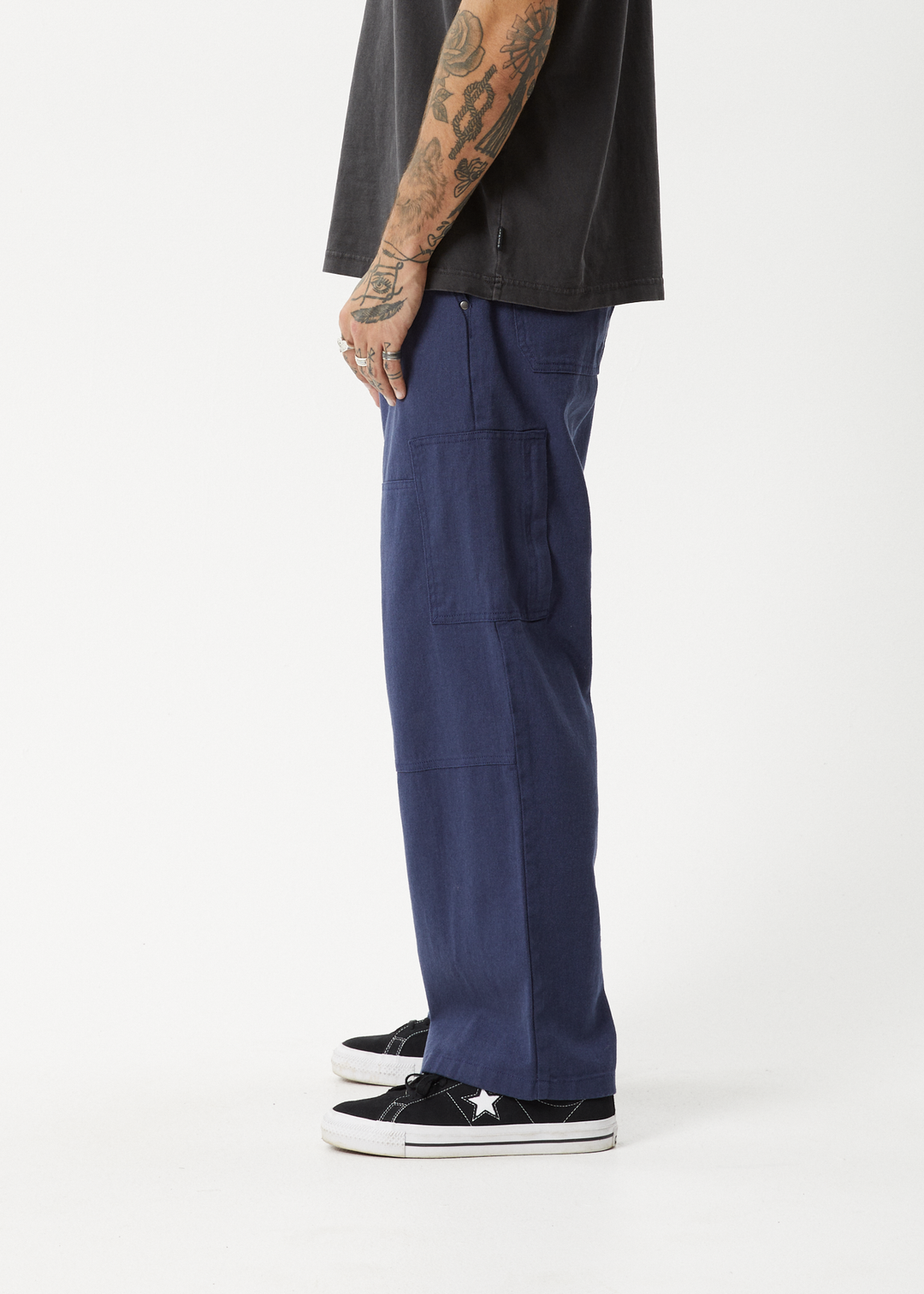 AFENDS Mens Richmond - Carpenter Pants - Navy 