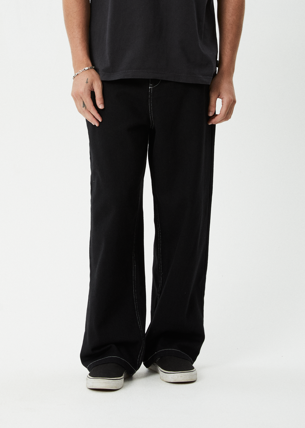 AFENDS Mens Pablo - Baggy Pant - Black