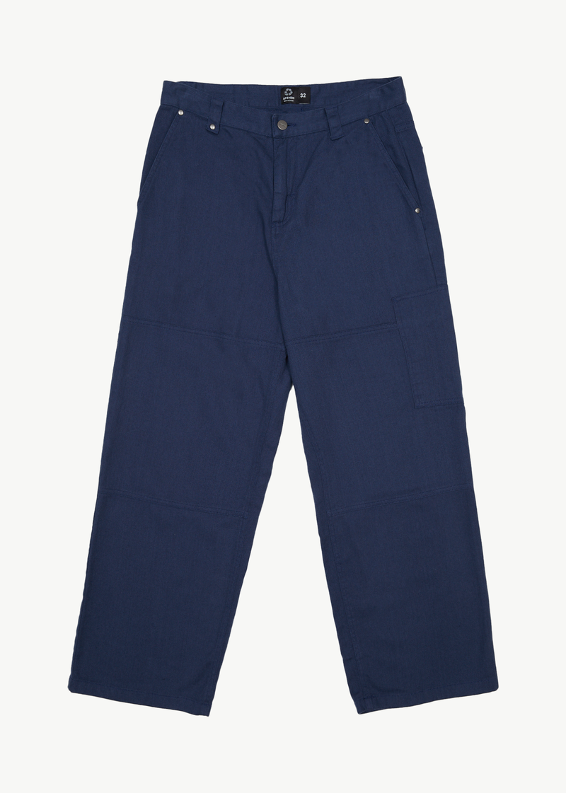 Afends Mens Richmond - Recycled Carpenter Pant - Navy