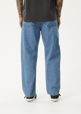 Afends Mens Ninety Two'S - Hemp Denim Relaxed Jean - Worn Blue - Afends mens ninety two's   hemp denim relaxed jean   worn blue 