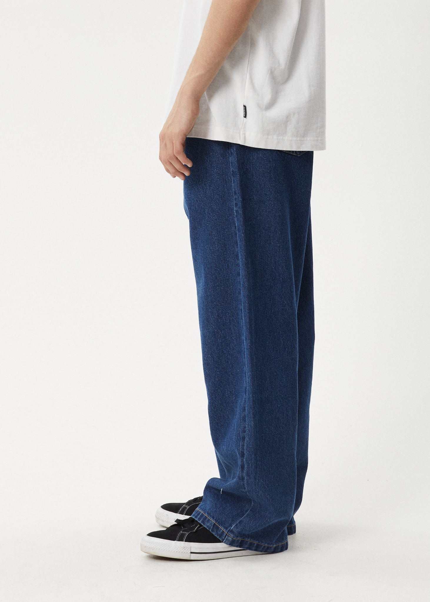 AFENDS Mens Pablo - Denim Baggy Jean - Authentic Blue