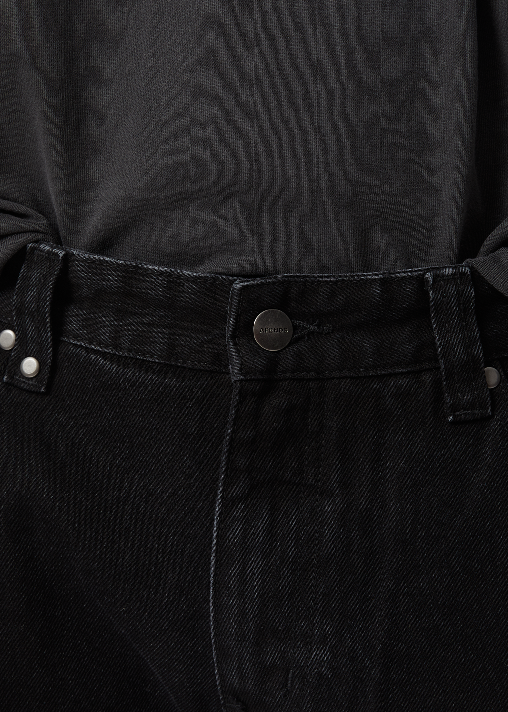 AFENDS Mens Ninety Two'S - Denim Relaxed Jean - Washed Black