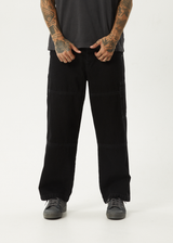 Afends Mens Richmond - Organic Denim Workwear Jeans - Washed Black - Afends mens richmond   organic denim workwear jeans   washed black 