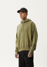 AFENDS Mens All Day - Hemp Pull On Hood - Military - Afends mens all day   hemp pull on hood   military 