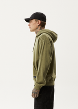 AFENDS Mens All Day - Relaxed Hoodie - Military - Afends mens all day   relaxed hoodie   military 