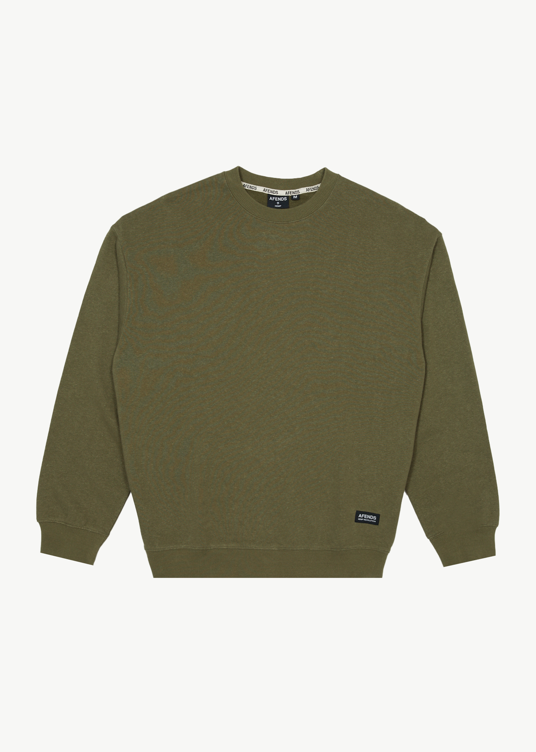 AFENDS Mens Indica - Crew Neck Jumper - Military 