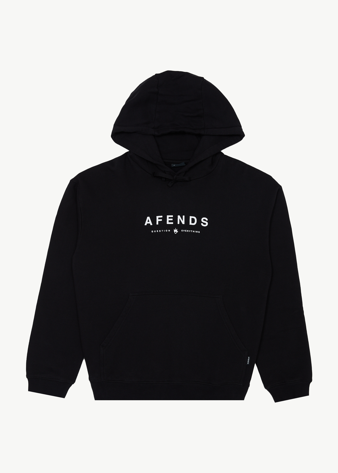 AFENDS Mens Thrown Out - Pull On Hood - Black 