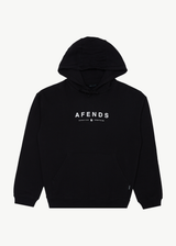 AFENDS Mens Thrown Out - Pull On Hood - Black - Afends mens thrown out   pull on hood   black 
