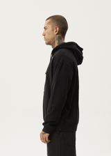 Afends Mens Thrown Out - Pull On Hood - Black - Afends mens thrown out   pull on hood   black 