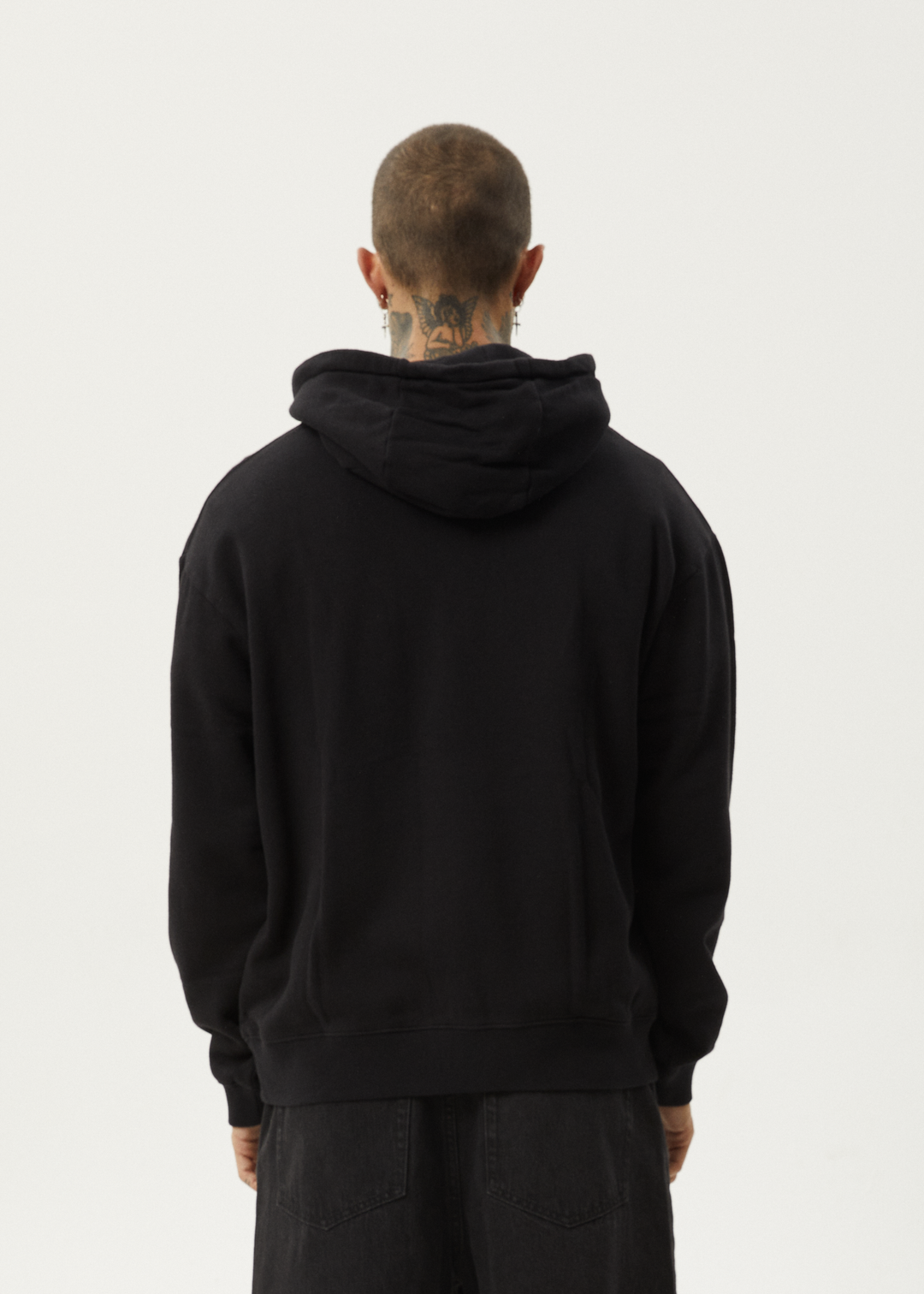 AFENDS Mens Thrown Out - Pull On Hood - Black 