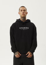Afends Mens Thrown Out - Pull On Hood - Black - Afends mens thrown out   pull on hood   black 
