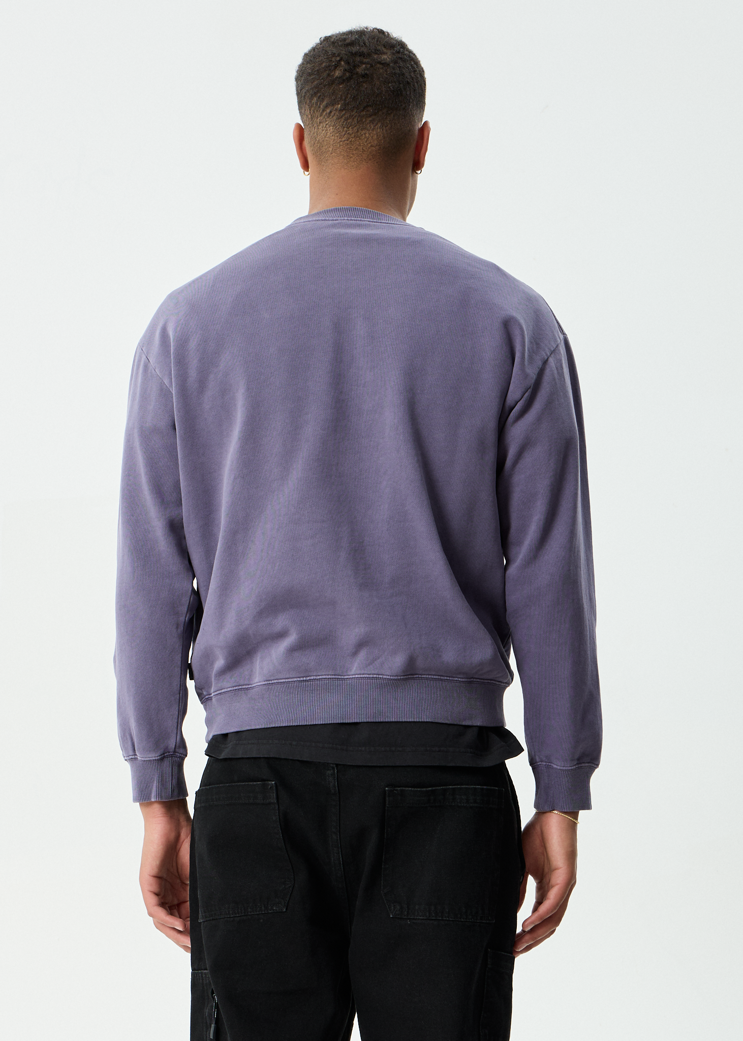 AFENDS Mens Genesis - Crew Neck - Vintage Aubergine