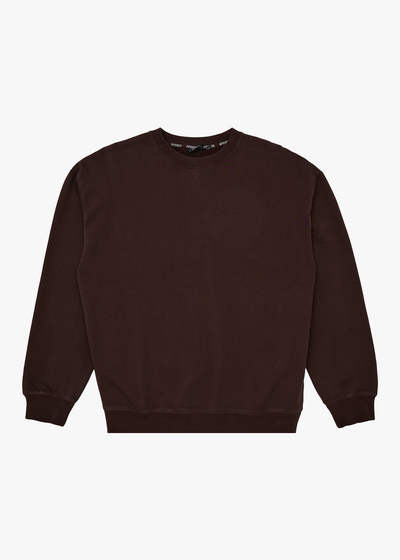 AFENDS Mens Genesis - Crew Neck - Washed Coffee
