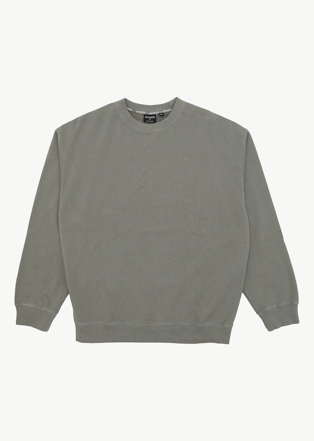 AFENDS Mens Genesis - Crew Neck - Washed Sycamore