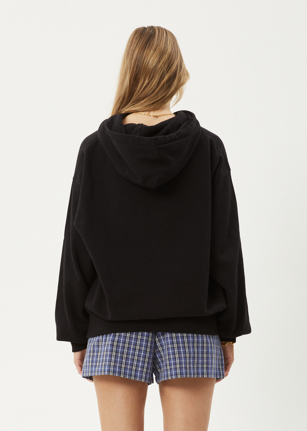 AFENDS Mens Genesis - Boxy Pull On Hood - Black 