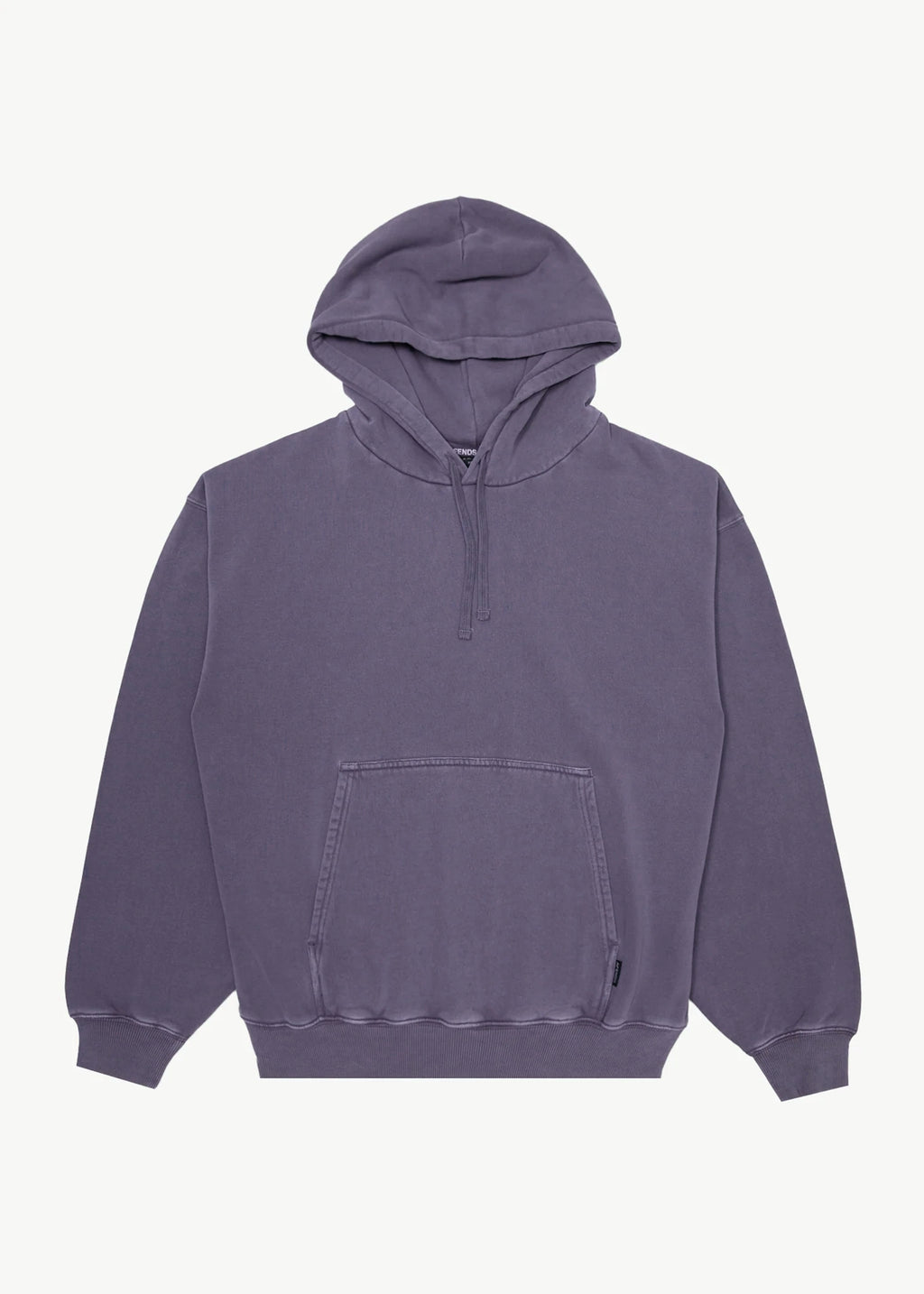 AFENDS Mens Genesis - Boxy Pull On Hood - Vintage Aubergine