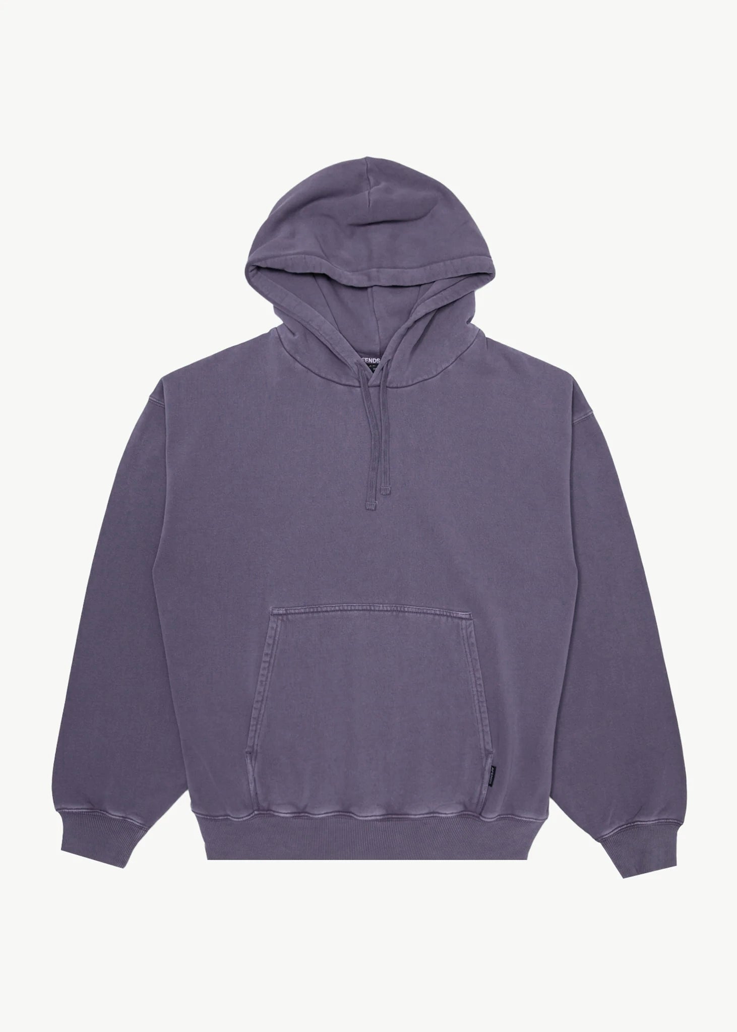AFENDS Mens Genesis - Boxy Pull On Hood - Vintage Aubergine