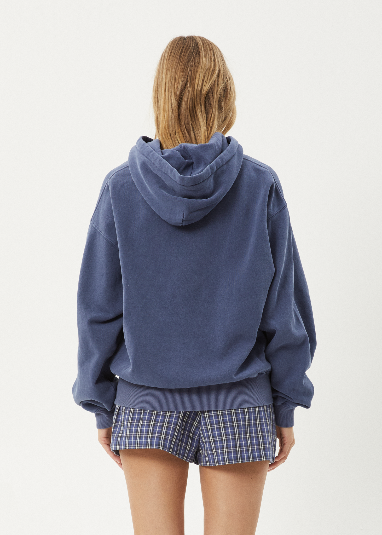 AFENDS Mens Genesis - Boxy Hoodie - Washed Marlin