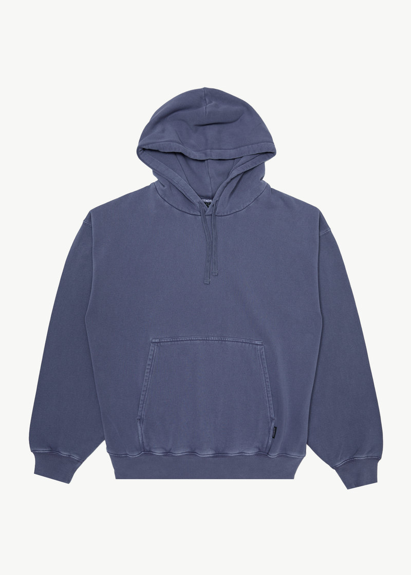 AFENDS Mens Genesis - Boxy Pull On Hood - Washed Marlin