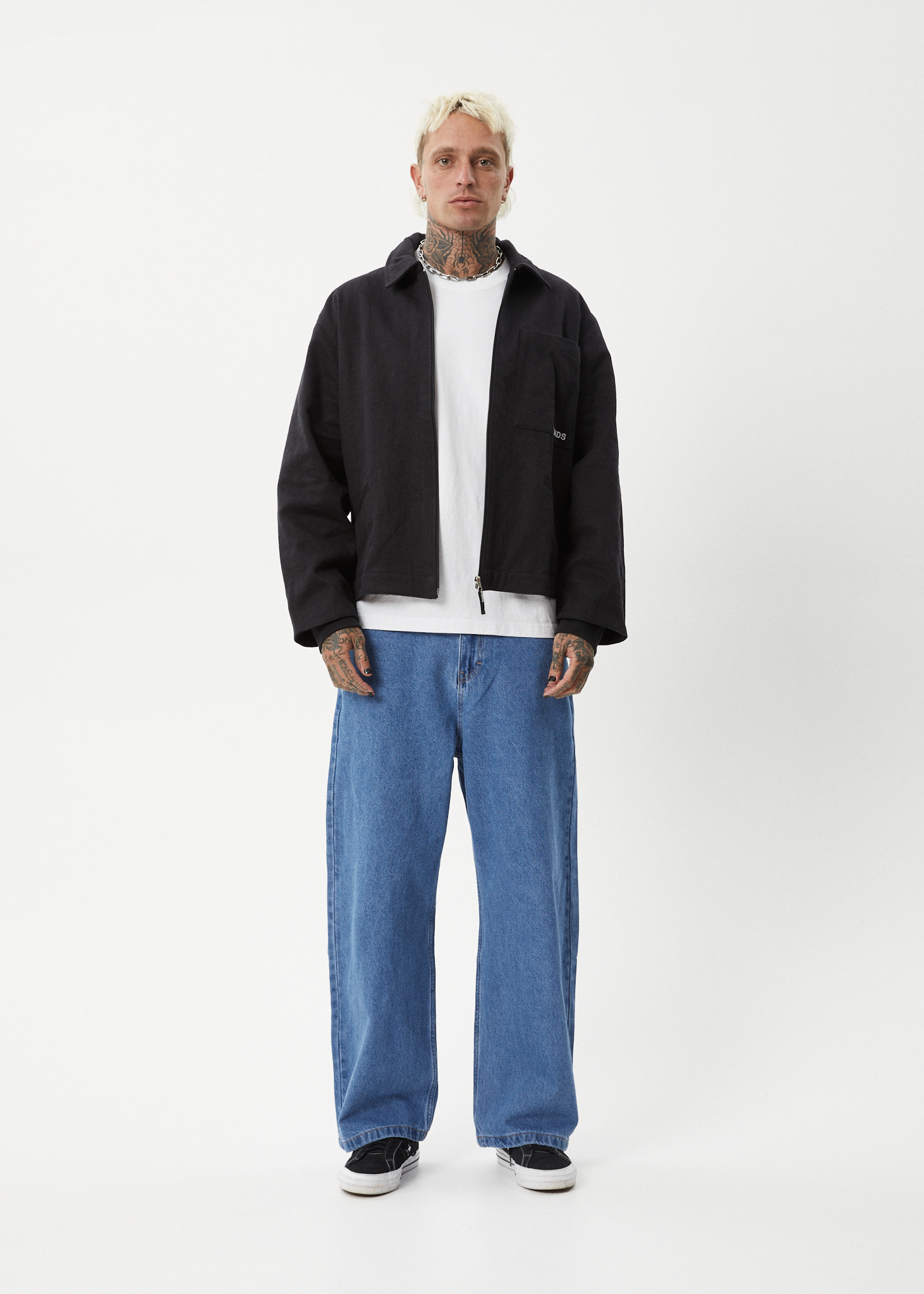 AFENDS Mens Oracle - Workwear Jacket - Black