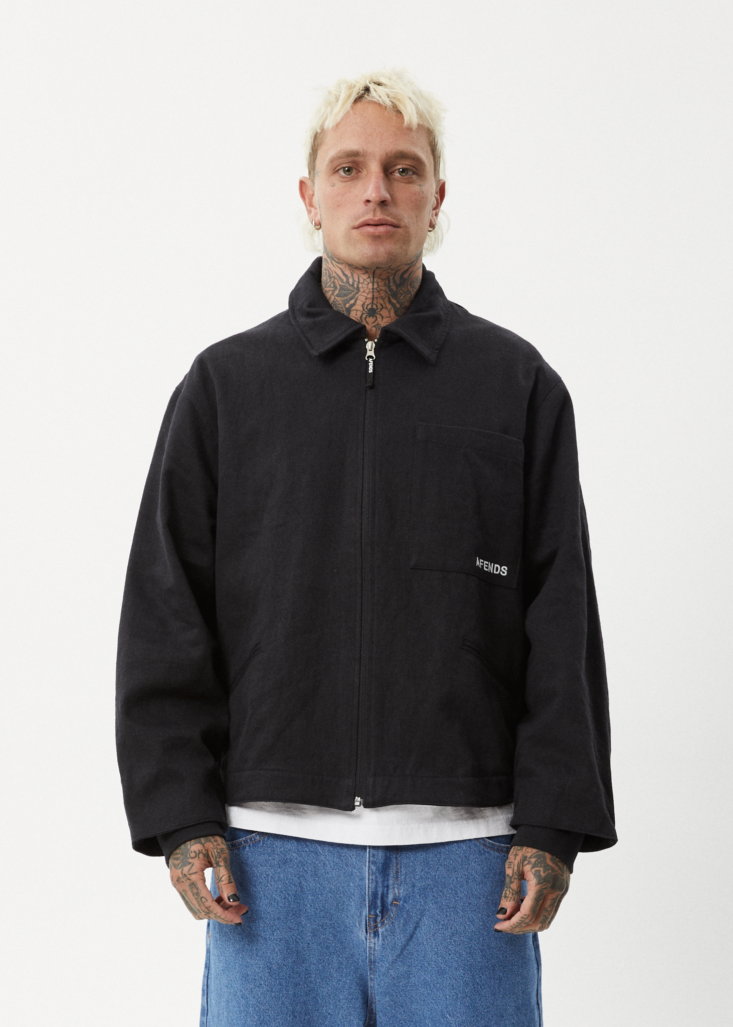 AFENDS Mens Oracle - Workwear Jacket - Black