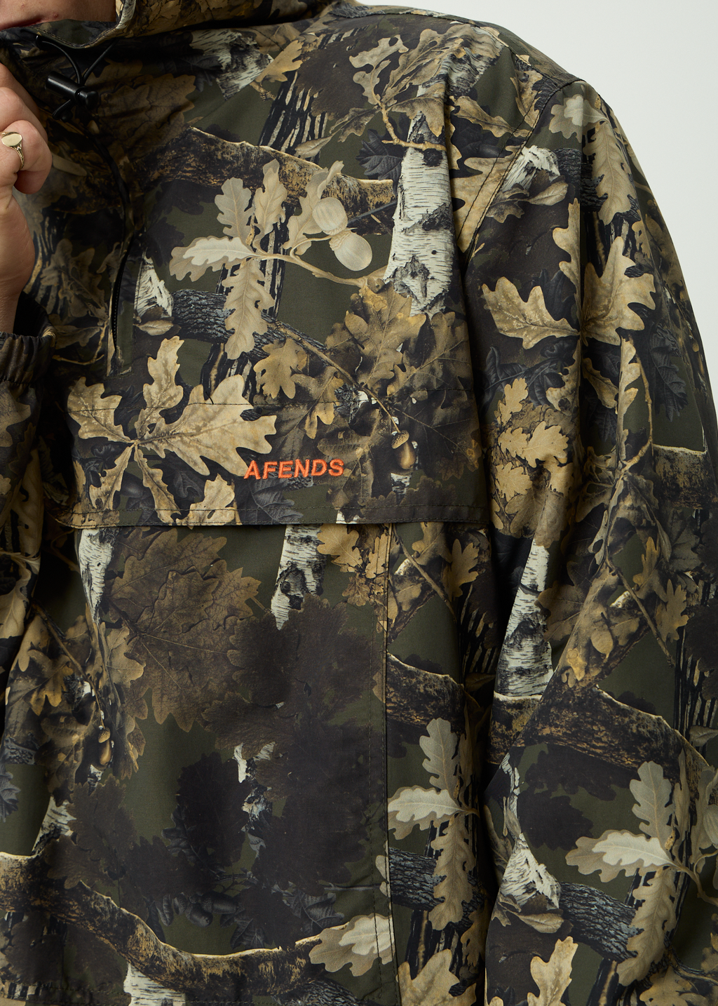 AFENDS Mens System - Water Resistant Spray Anorak Jacket - Find Me