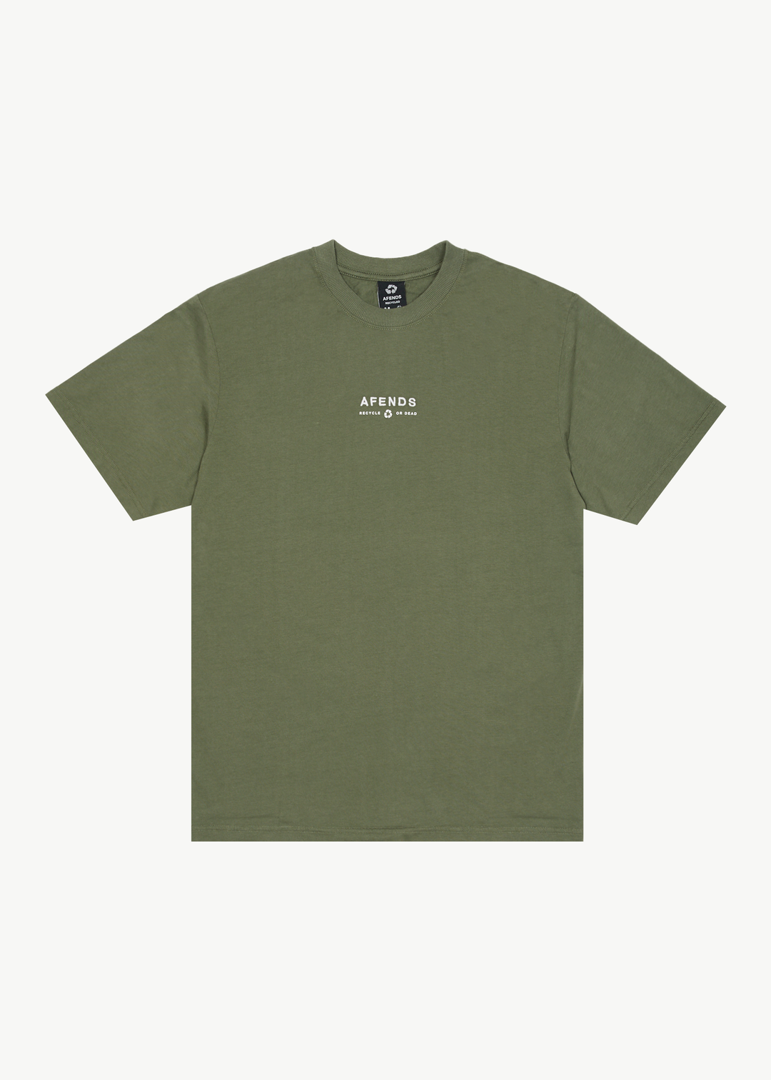 AFENDS Mens Calico - Retro Logo T-Shirt - Cypress 