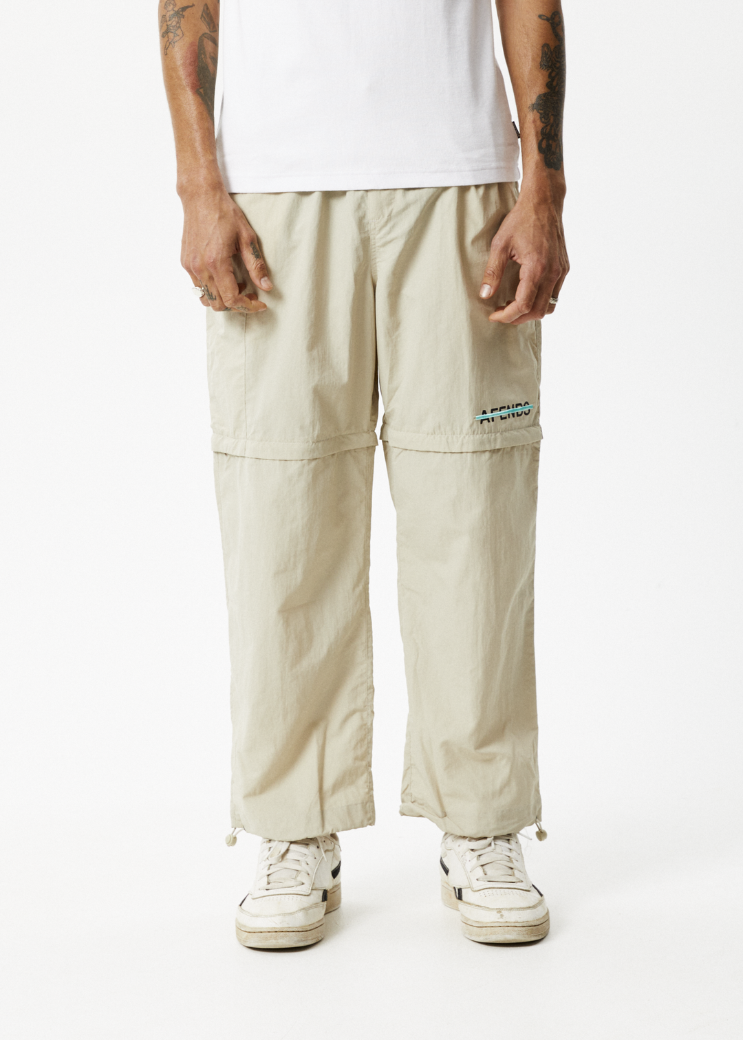 AFENDS Mens Antimatter - Zip Off Spray Pants - Cement 