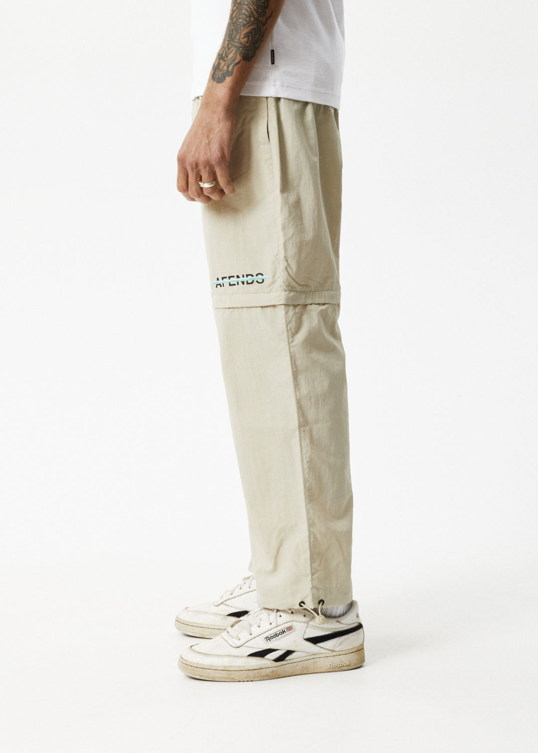 AFENDS Mens Antimatter - Zip Off Spray Pants - Cement 